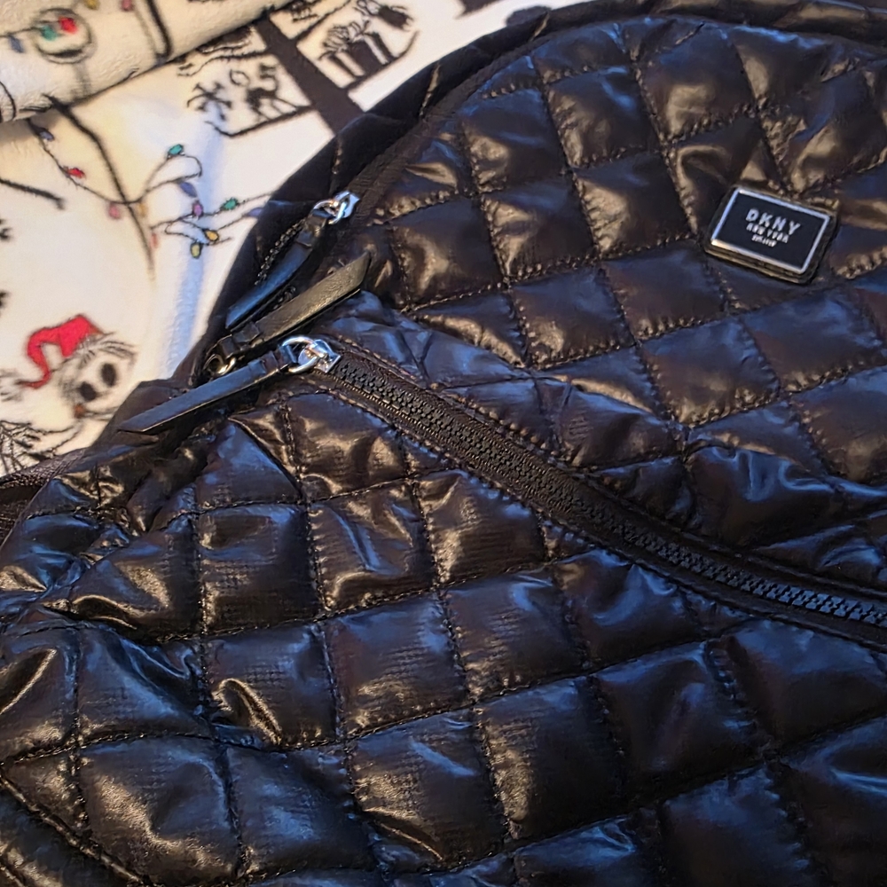 DKNY Black Quilted Backpack - image 5